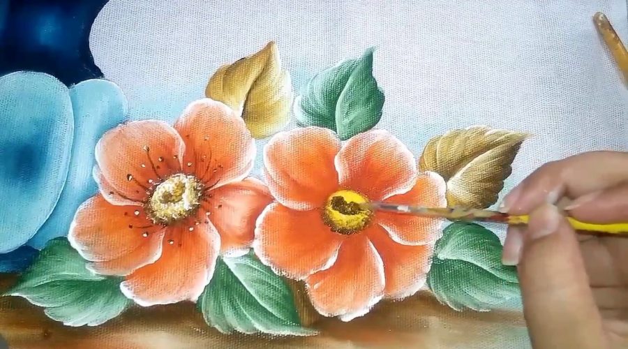 Aprenda a Pintar Flor do Campo Laranja – Pintura em Tecido – Cantinho  Criativo e Dicas