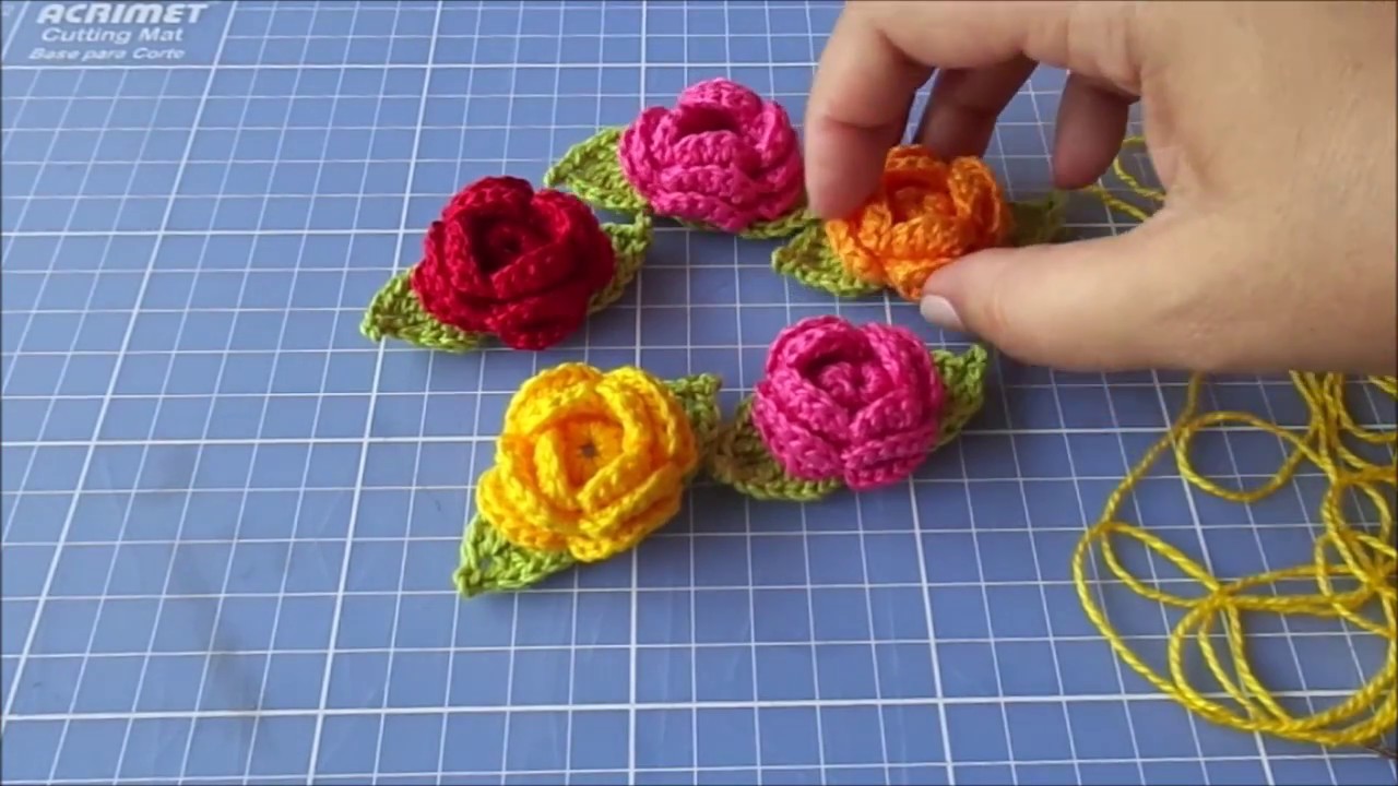 Aprenda como Fazer Flor de Crochê para Aplicação – Cantinho Criativo e