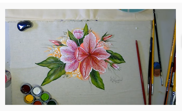 Aprenda a Pintar Flores de Azaleia – Pintura em Tecido – Cantinho Criativo  e Dicas